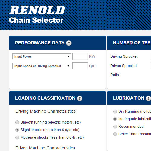 Renold Chain Selector 